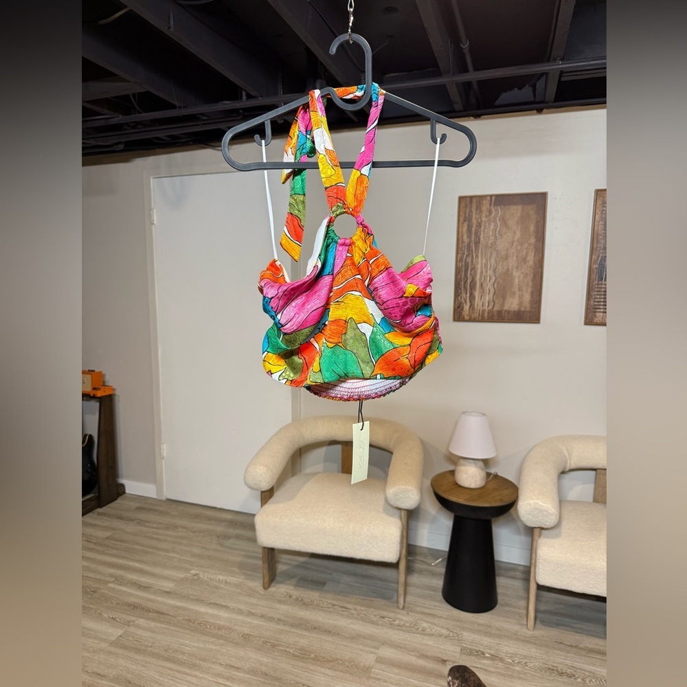NECK TIE TROPICAL TOP VIBRANT COLORS